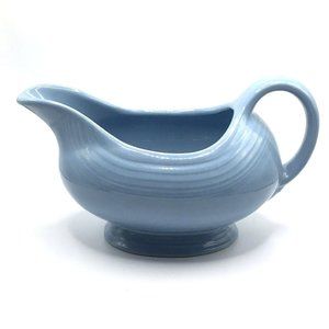 Homer Laughlin Fiesta Ware Periwinkle Blue Gravy Boat Vintage 1980s